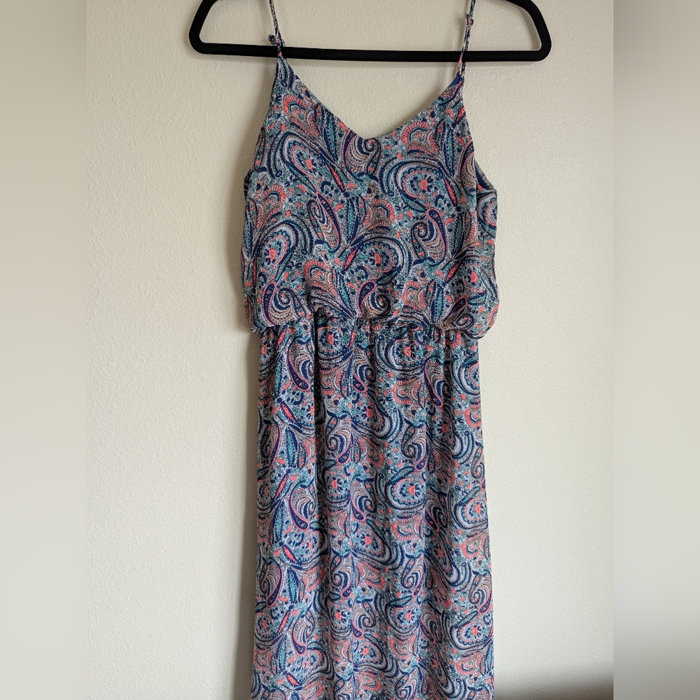 Stitchfix Paisley Print Spaghetti Strap Maxi Dress Size S
